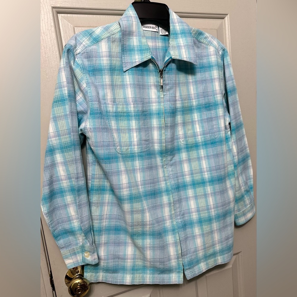 Rare fashion bug zippered shirt jacket medium